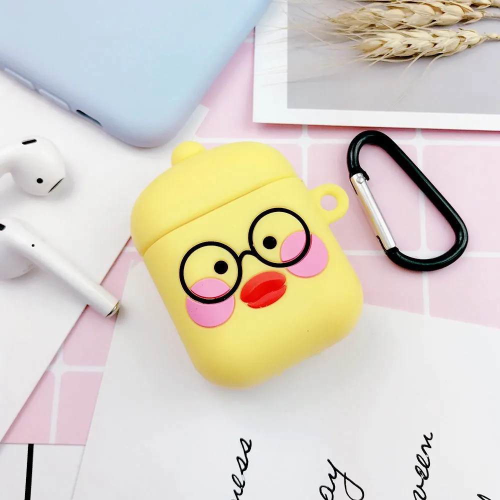 GJ1019 Чехол для AirPods с милым мультипликационным принтом Love Duck Stitch, защитный чехол, беспроводной чехол для наушников Air pods 2, чехол для наушников, сумка - Цвет: GJ1019