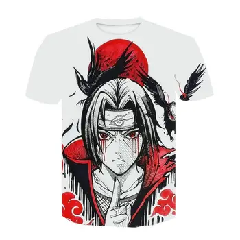 

2019 Summer New Japan Anime Naruto Uchiha Sasuke Itachi 3D T Shirt Male O-Neck Cartoon Tee Tops Men/Women Cool Harajuku Clothes