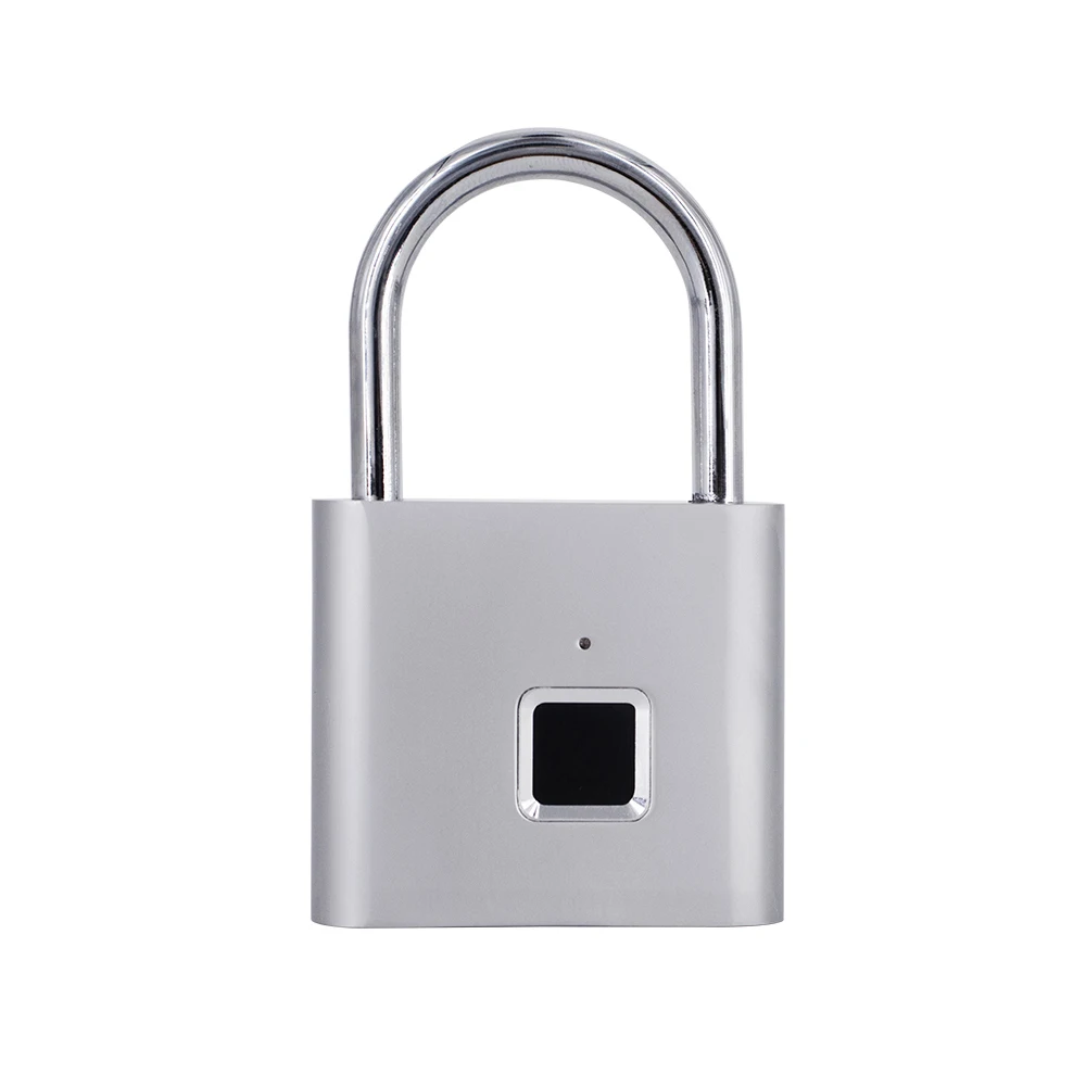 Xiaomi Youpin Умный Замок с отпечатком пальца без ключа USB Перезаряжаемый замок универсальный портативный Быстрый Разблокировка для сумки/шкафа/двери - Цвет: Silver