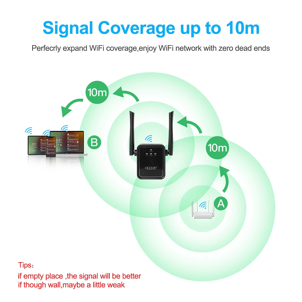 Edup mt7628kn 300mbps sem fio wifi extensor