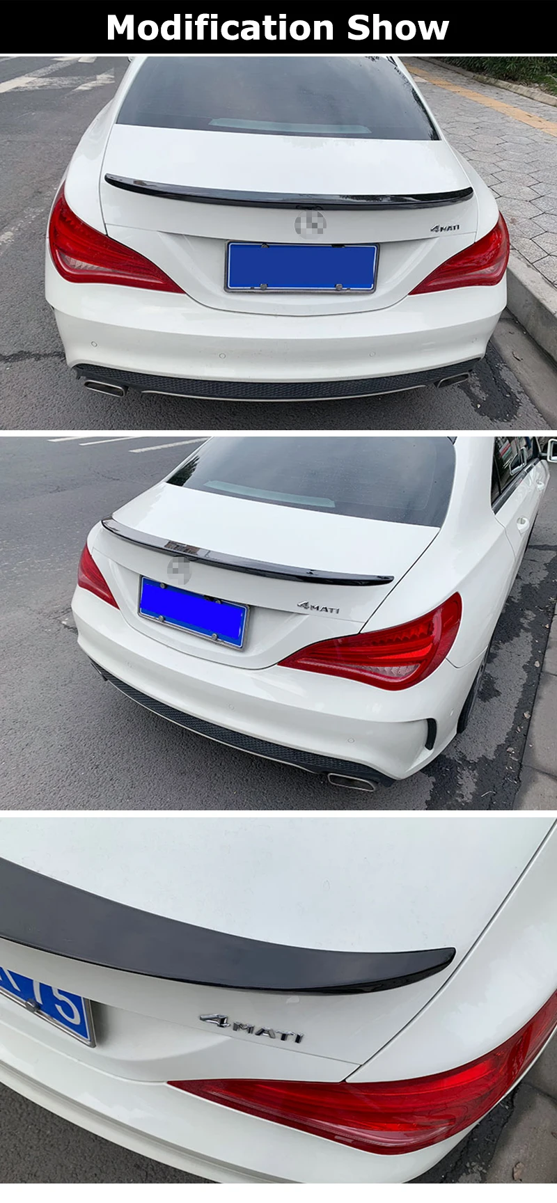 ABS углеродного волокна гоночный задний багажник крылья спойлер для Mercedes Benz CLA модификация кла200 220 260 W117