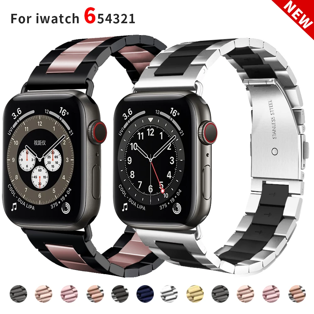 Stainless Steel For Apple Watch Band 42mm 38mm Series 6 SE 5 4 3 2 1 Replacement For iWatch Strap Metal Belt watchband 44mm 40mm