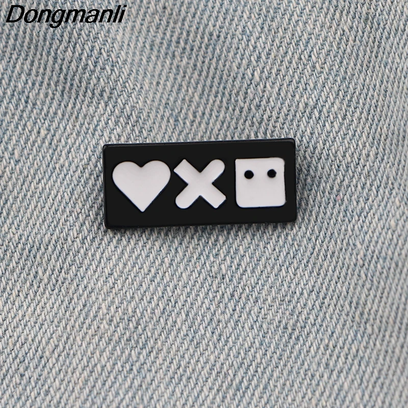 P3932 Dongmanli Love and Robots металлическая Глянцевая булавка и броши для нагрудных значки на рюкзак, сумки, значки, забавные подарки