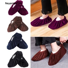 1Pair Thickened Men Women Shoes Cover Protect for Inside the House Non-Slip Washable Reuseable Boot Dust Cover No Dirt On Floors