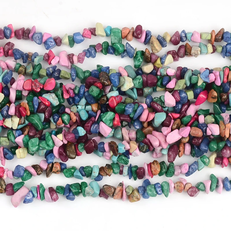 

Necklace Irregular Gravel Charms Stone Beads Colorful Chip Crystal Beads For Jewelry Making Necklace Bracelet DIY Wholesale