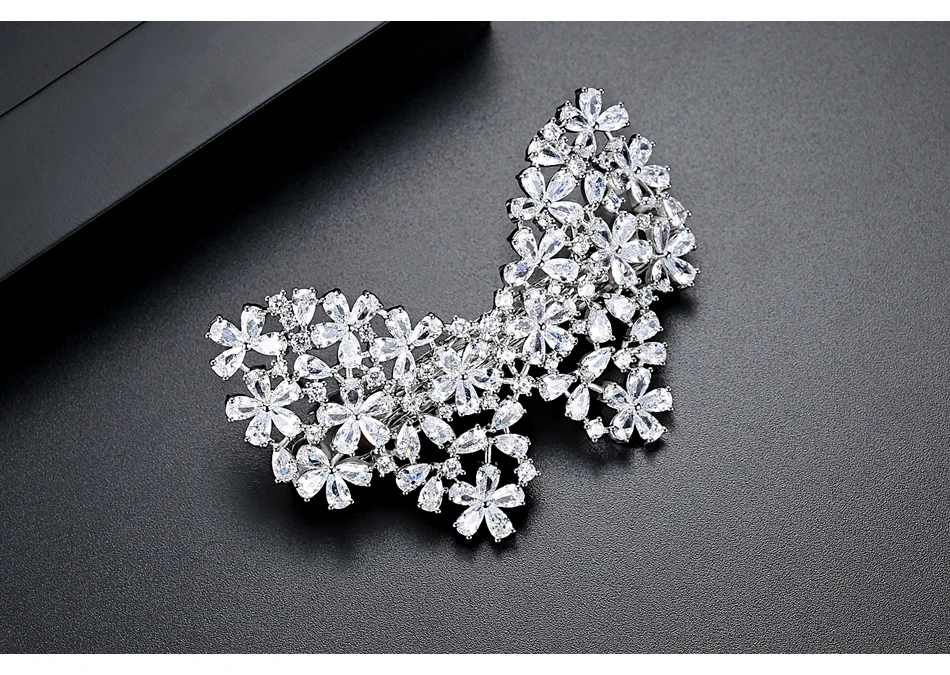 LUOTEEMI, Весенняя мода, AAA, кубический циркон, белый, золотой цвет, аксессуары для волос, шпильки, ювелирные изделия для женщин, для повседневной жизни, Bijoux, подарки