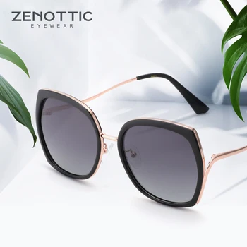 

ZENOTTIC Brand Designer Classic UV 400 Polarized Sunglass Mirrored Oversize Sun Glasses Shades Eye Protection for Women Eyewear