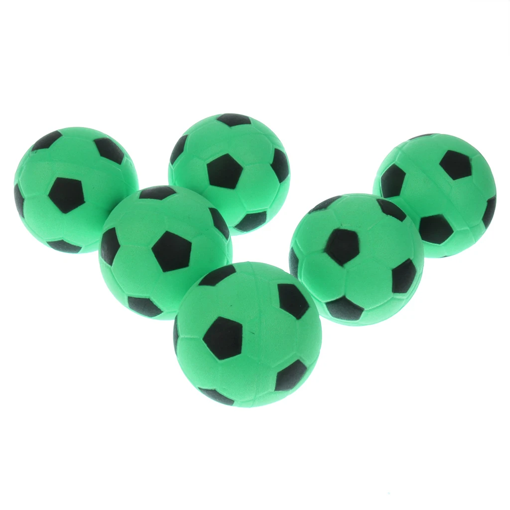 6 Color Choices 6x Mini Foam Sponge Football Indoor Outdoor Soccer Toy 