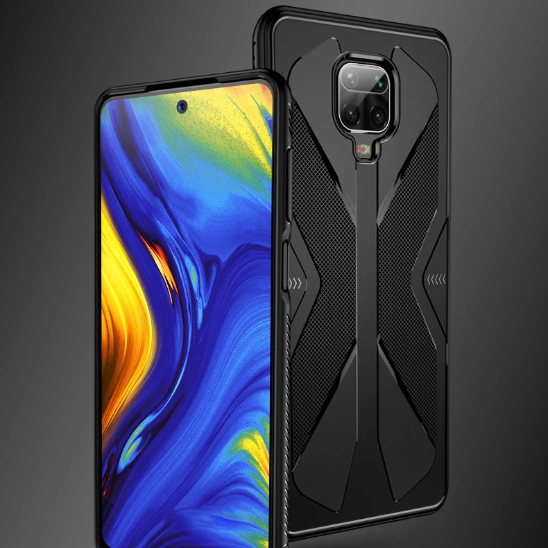 Для Xiaomi Redmi Note 9S чехол из мягкого силикона с принтом армированный противоударный
