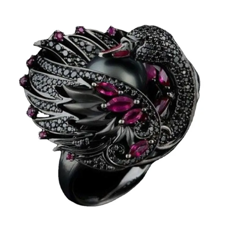 Swan Pearl Wedding Ring Engagement Rings For Women