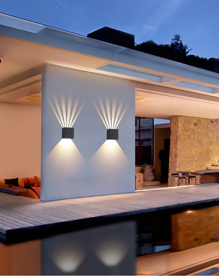 joollysun luz de parede ao ar livre prova dwaterproof água led iluminação para decoração casa jardim varanda portão lado luzes parede moderna