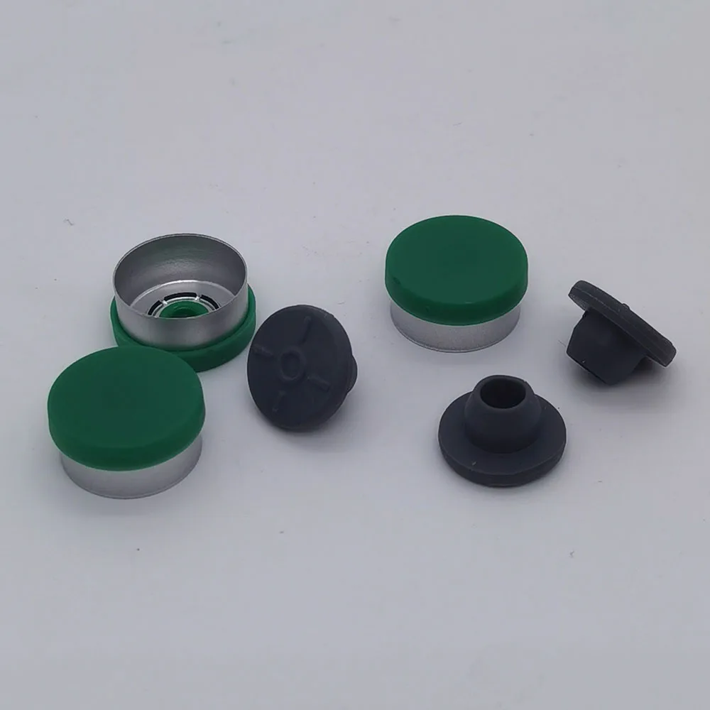 100pcs/lot 2ml Clear Injection Glass Vial with Filp Off Cap Pharmaceutica Sample Vials & Rubber Stopper