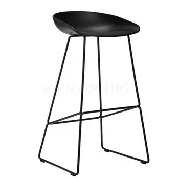

Northern Europe Bar Chair Fashion Simple Iron Bar Chair Modern Coffee Bar Chair Front Desk Stool Bar High Chair