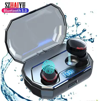 

Bluetooth EarphoneTWS Wireless Earbuds Smart Noise Cancelling Stereo HIFI Sound Headset 2000mAh Waterproof Headset