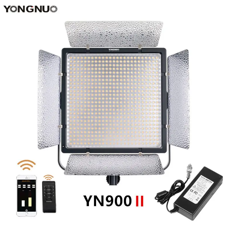 

Светодиодная лампа для видеосъемки YONGNUO YN900II светодиодный Панель видео светильник с регулируемой Цвет Температура 3200K-5500K/5500K фотография лампы для TikTok макияж vlog