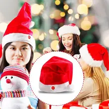 Электронная Интерактивная Рождественская шапка, игрушка, Поющая, танцующая, говорящая, движущаяся новинка, шапка Санты, Рождественская Кепка, мягкая плюшевая креативная игрушка в шляпе