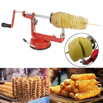 

Spiral Potato Twister Tornado Cutter Slicer French Fry Vegetable Cutter Kitchen Cooking Tool Manual Spiral Chips Cutting Machine