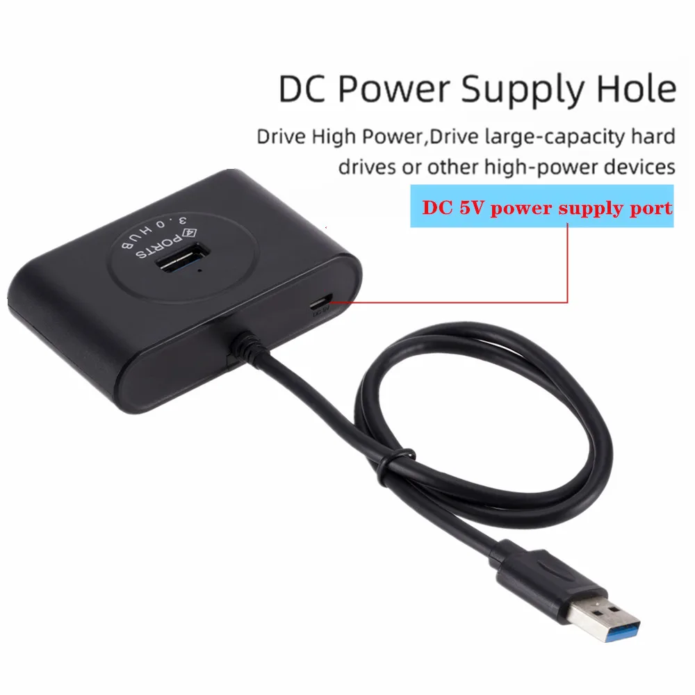 4 портовый высокоскоростной концентратор USB 3 0 с разветвителем питания OTG адаптер