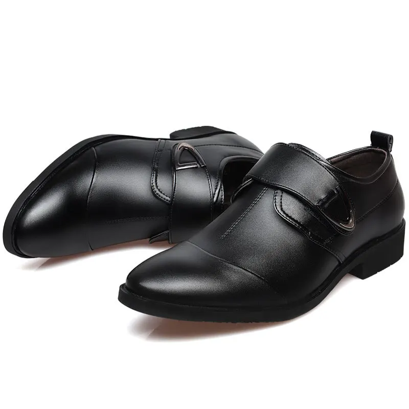 

Classics Leisure Men's Formal Dress Shoes PU Oxfords Shoes Pointed Toe Slip-On Low Business Wedding Shoes