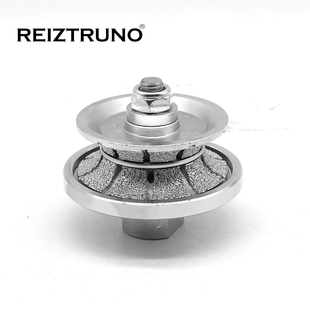 

Reiztruno V20 vacuum brazed Full Bullnose diamond hand profilers / hand router bits For routing granite and marble,D65mm,1pc