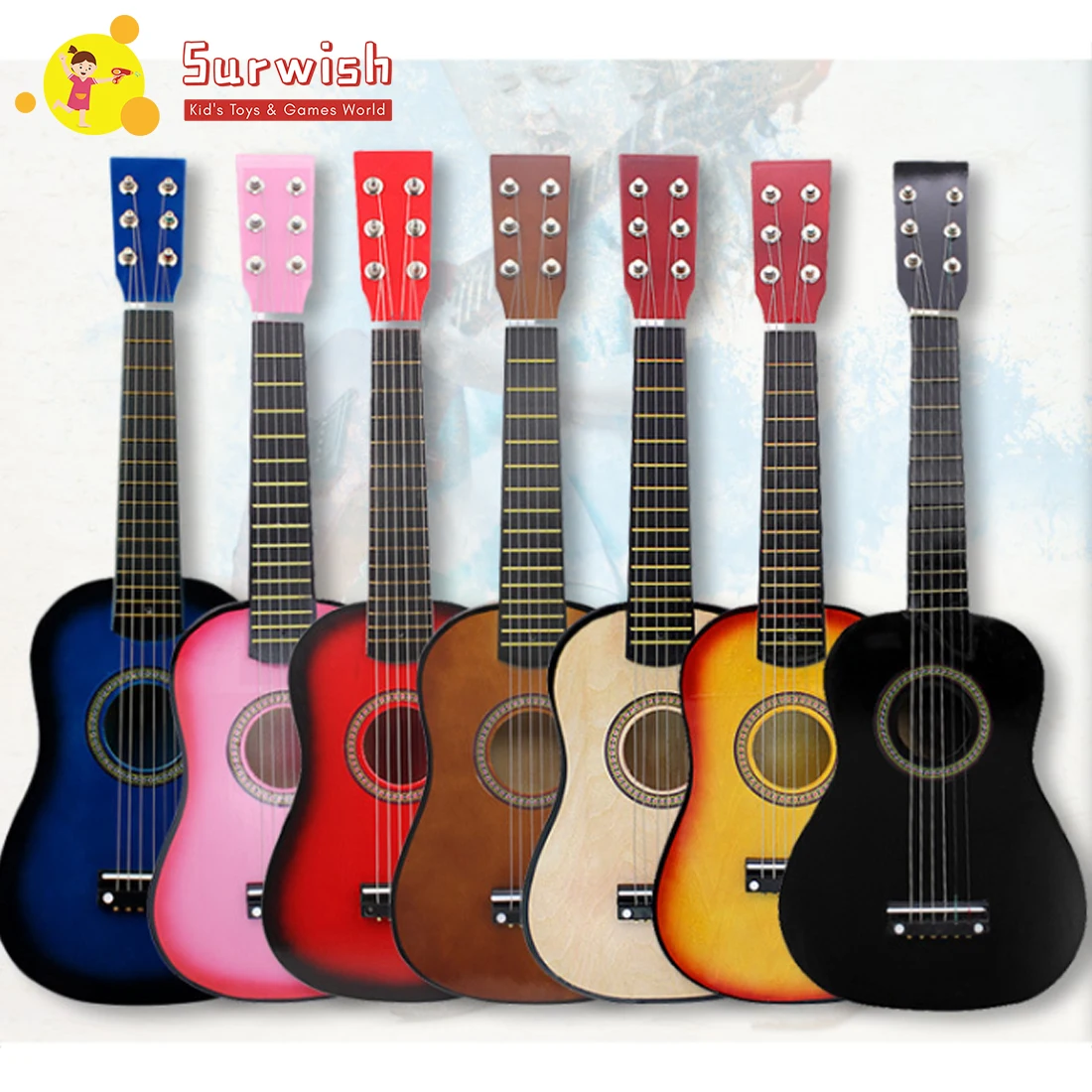 purple toy guitar