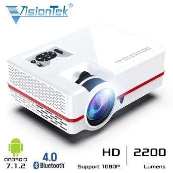

VISIONTEK MINI Projector VS313 UP, 720P Full HD Projector，Android WIFI Proyector，LED Projector for Home Theater，Optional VS313