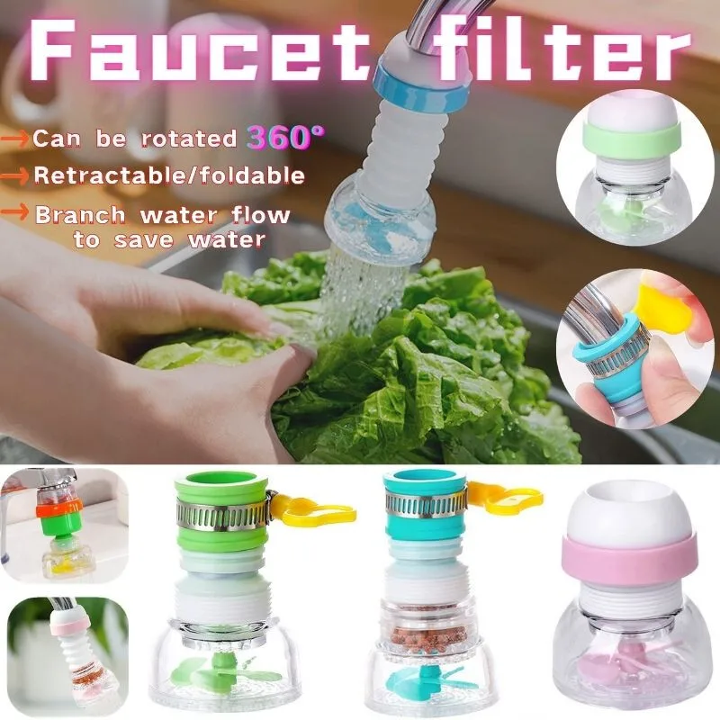 

Расширитель смесителя с вращением на 360 °, Регулируемый Фильтр из медицинского камня для душа, домашнее кухонное брызгозащищенное водосбер...