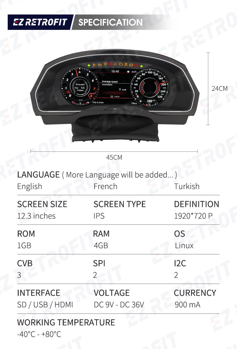 Arteon CC Virtual Instrument Cluster 