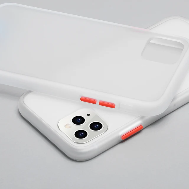 Mint Simple Matte Bumper Phone Case for iphone 11 Pro XR X XS Max 12 13 6 8 7 Plus Shockproof Soft TPU Silicone Clear Case Cover Translucent