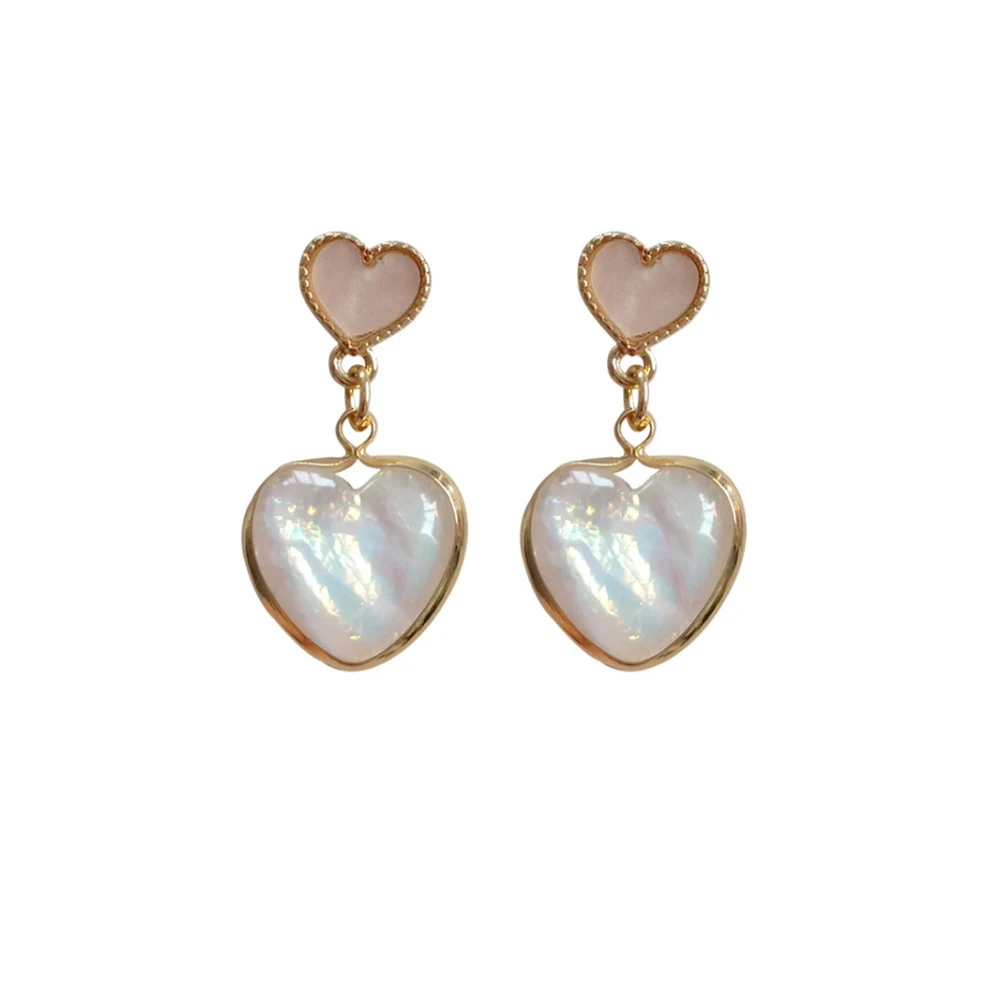

Women Resin Earrings Gold Color Heart Clip Earing Female Ear Jewelry Non Pierced Ear Cuff Earring klipsy boucle d'oreille femme