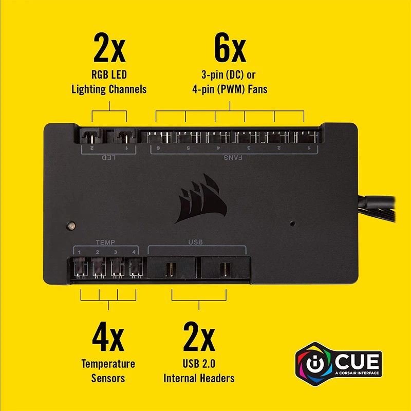  CORSAIR iCUE Commander PRO Smart RGB Lighting and Fan Speed Controller - 4000258965340