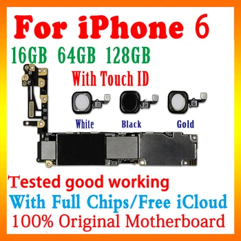 

Original unlocked for iphone 6 Motherboard With Touch ID/without Touch ID,Motherboard for iphone 6g Logic boards with full chips