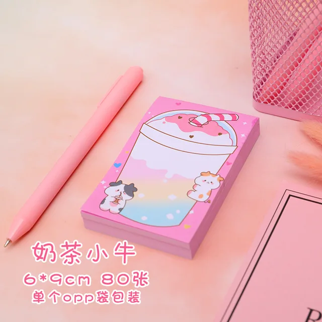 80sheets Student Girl Memo Pad Can Tear Up N Times To Paste The Message Sticky Note Sticky Tabs Cute Note Pad Memo Notes G