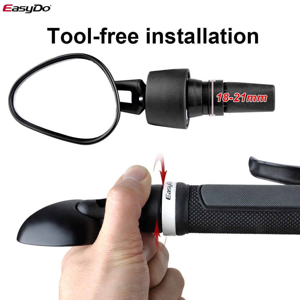 MTB Mirror Bike Rear View Bar End Sight Reflector Adjustable Left Mirror for Electric Scooter Road bike Easydo bicycle rearview mirror bike handlebar mirror motorcycle rearview mirror