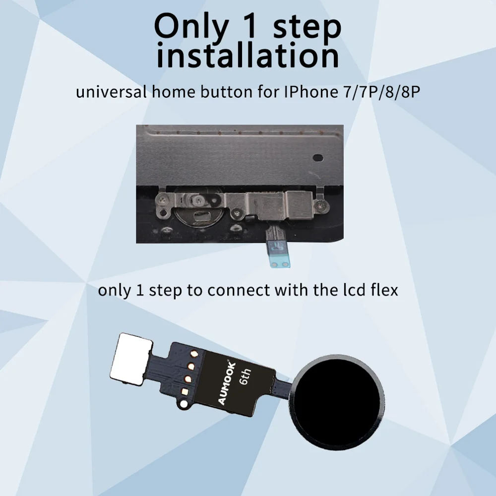 AUMOOK 6th 3D Touch Универсальная кнопка Home для iPhone 7 plus 8 гибкий кабель восстановление