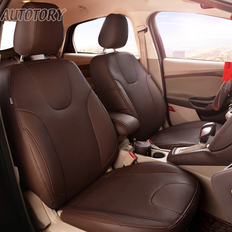 Autotory чехлы на сиденья из ПВХ и кожи для Ford Focus 3 2 2012 2017 автомобиля аксессуары