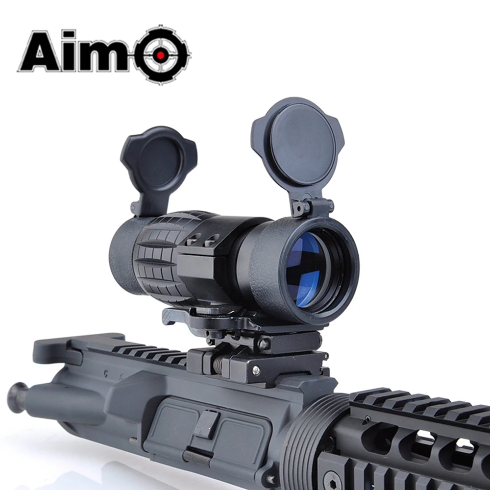 

Aim-O Tactical Riflescope WADSN Style 4X FXD Magnifier with Adjustable QD Mount Scope Softair Telescope AO5338 Hunting Optics