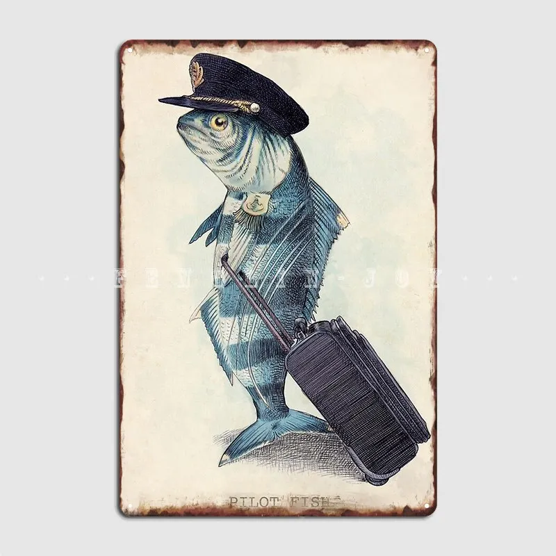 

The Pilot Metal Plaque Poster Club Club Bar Design Wall Plaque Tin Sign Poster
