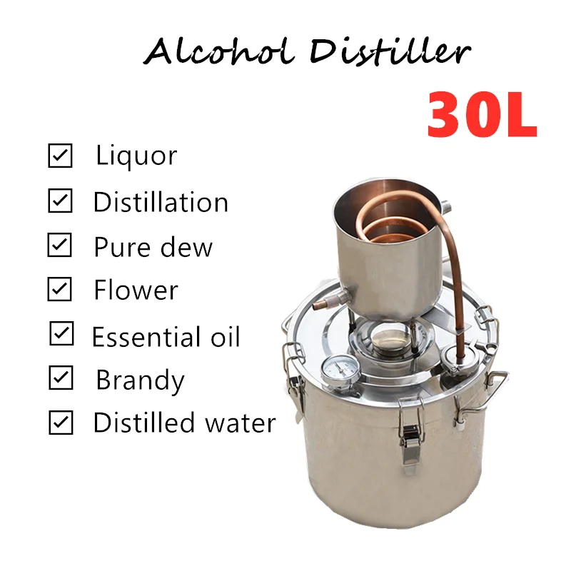 

30L Wine Beer Alcohol Distiller Moonshine Alcohol Home DIY Brewing Kit Home Distiller Stainless Distiller Equipment