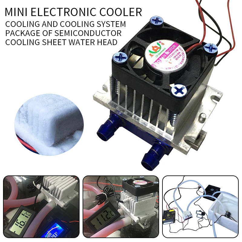 Tool Parts 1Pcs Semiconductor Refrigeration Peltier Cooler Water Cooling Device Semiconductor Cooling System without power supply Tool Parts 1Pcs Semiconductor Refrigeration Peltier Cooler Water Cooling Device Semiconductor Cooling System without power supply