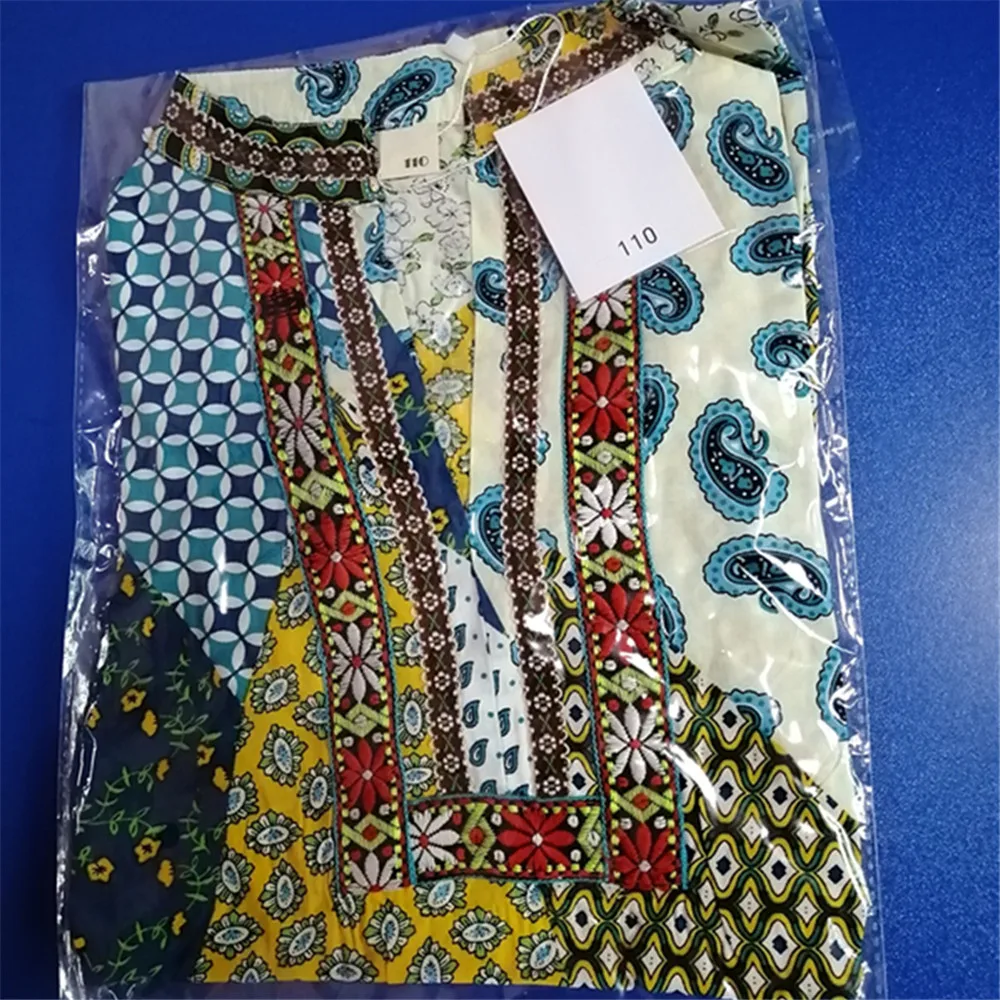 Blue dress Платье для девочек; Детские платья; летняя одежда для девочек и мам; Roupas infantis menina; богемные пляжные платья; детское платье в национальном стиле - Цвет: Blue dress