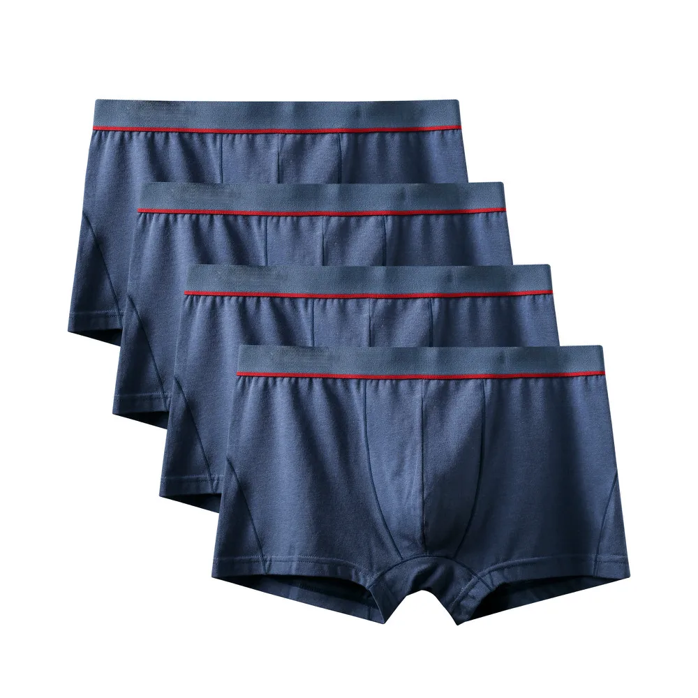 4Pcs A0582 Blue 4Pcs \ Лот модные, пикантные классические мужское нижнее белье; трусы-боксеры; шорты Высокое качество Мужские штаны комфортабельные экономически эффективным мужские трусы - Цвет: 4Pcs A0582 Blue