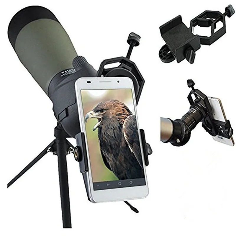  Universal Microscope Telescope Stand Adapter For iPhone 7 6S Alloy Smartphone Phone holder