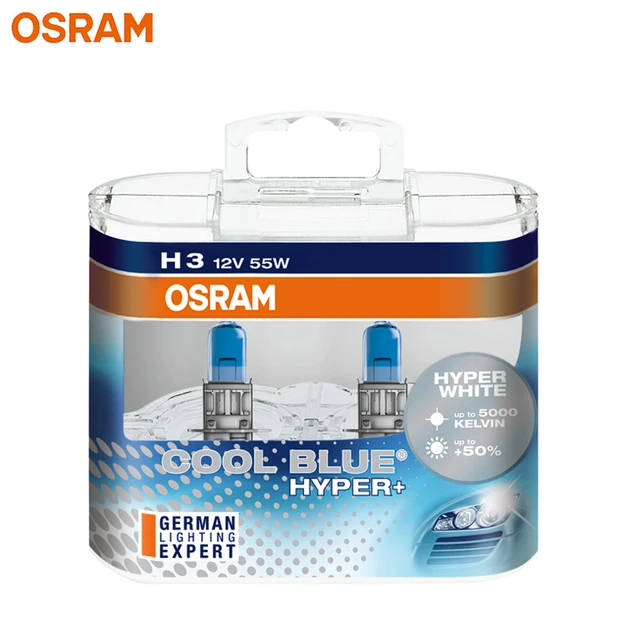 OSRAM H1 55W Night Breaker Unlimited 12V 64150NBU +110% Bright White Car  Headlight Fog Lamp Genuine Halogen Lamp 3400K (2 Pcs) - AliExpress