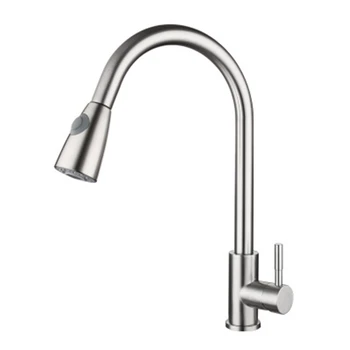 

Portable 1.2M Pull-out And Easy-to-clean Stainless Steel Kitchen Tap Hot And Cold Drawing Sink Drawing Faucet