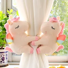 2pcs/Pair Cartoon Cute Unicorn Doll Curtain Buckle Fastener Toys Window Buckle Clamp Curtain Tieback Accessories Curtain Holder