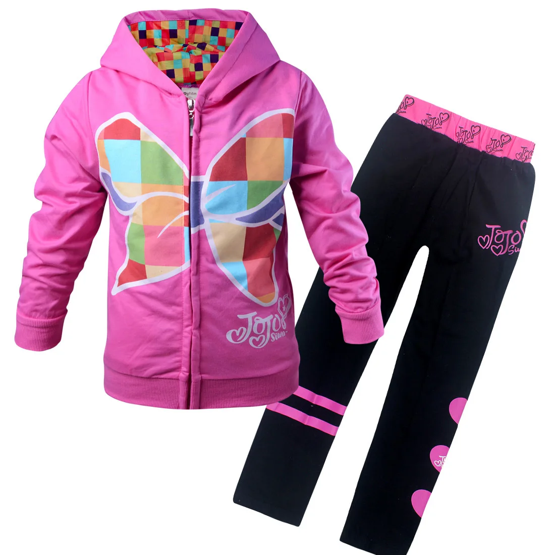 

4-12T Cartoon JOJO Siwa Spring Autumn Jacket Coat Leggings Pants Children Girls Clothing Set Costume Tracksuit Christmas Clothes