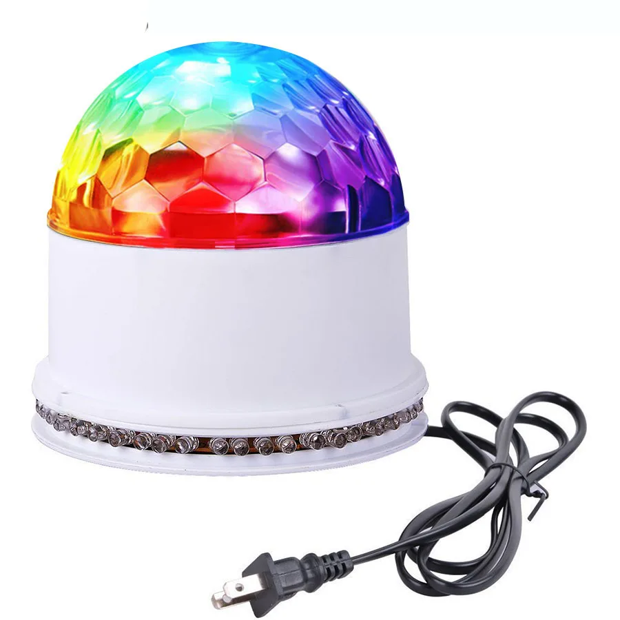 white RGB мини сценический светильник звуковой активный авто с 48LED шариками вращающийся магический диско шар стробоскоп PAR вечерние светильник s для DJ танцевальное шоу - Цвет: white