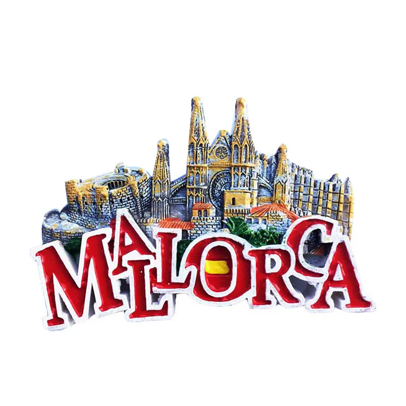 Lychee Life испанский замок Бельвиль холодильник магнитная наклейка знаменитый пейзаж магнит современные украшения для кухни