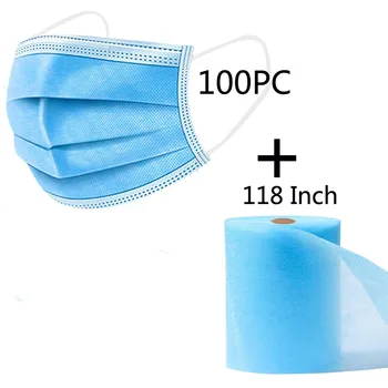 

#H30 5/10/30/100 pcs Disposable Face Maske Hiking Dust Personal Maske3Ply Ear Loop Mouth masca+118 Inch Non-woven masca Fabric